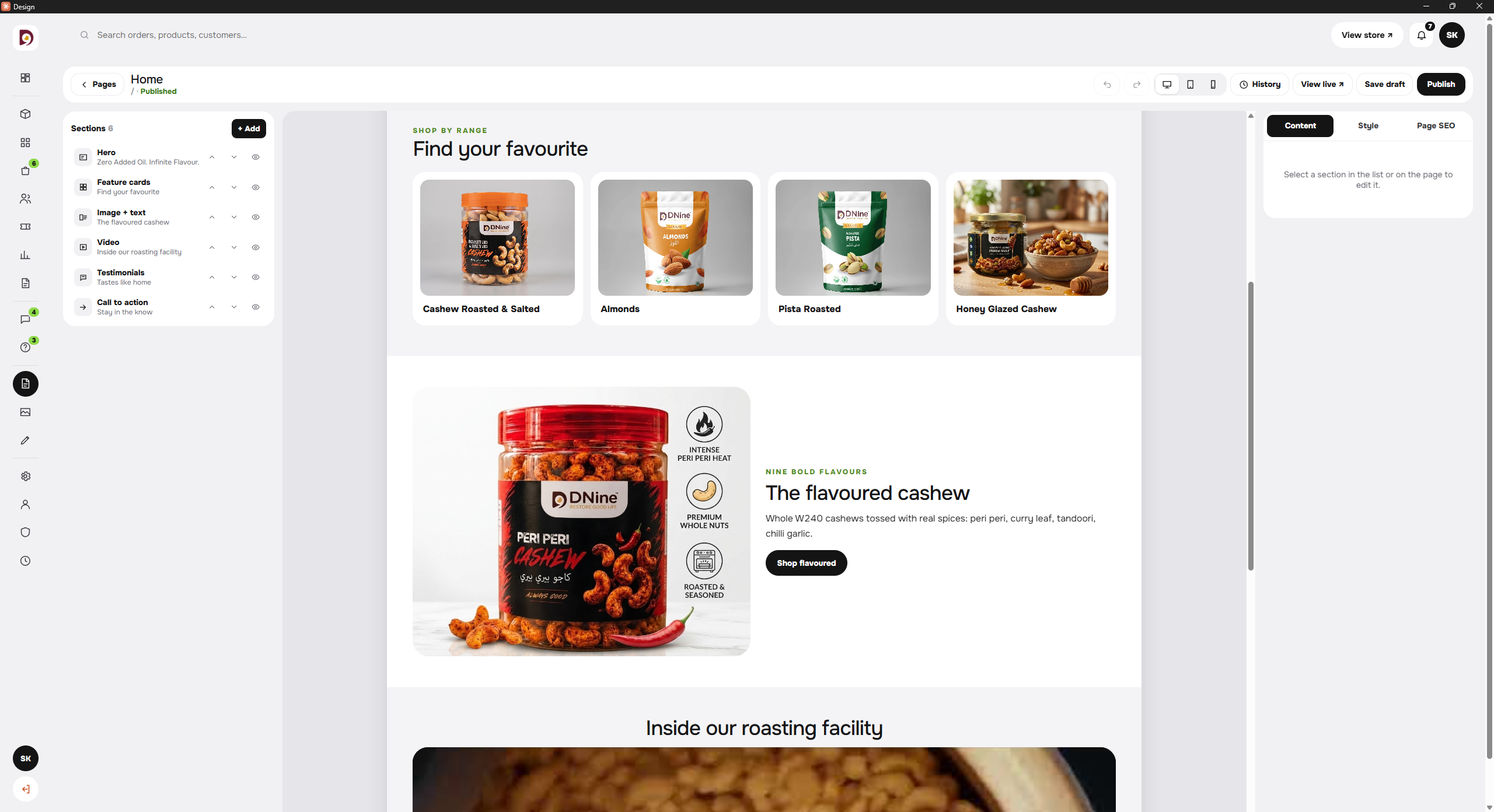 GroKeeper admin: Page builder